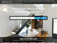 Tablet Screenshot of immobilier-en-charente.com